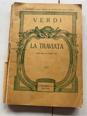 1926 Verdi's La Traviata sheet music